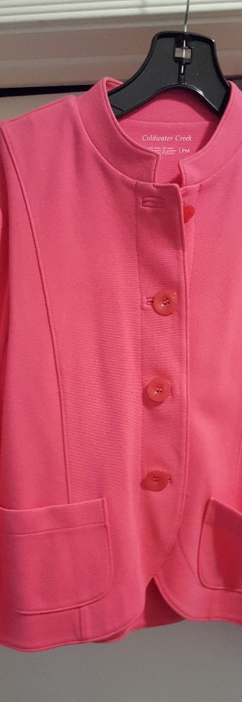 Coldwater Creek pink button-up jacket